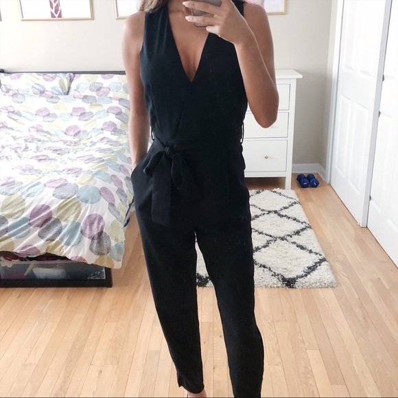 AVA Black Belted Jumpsuit - Picture 3 of 5